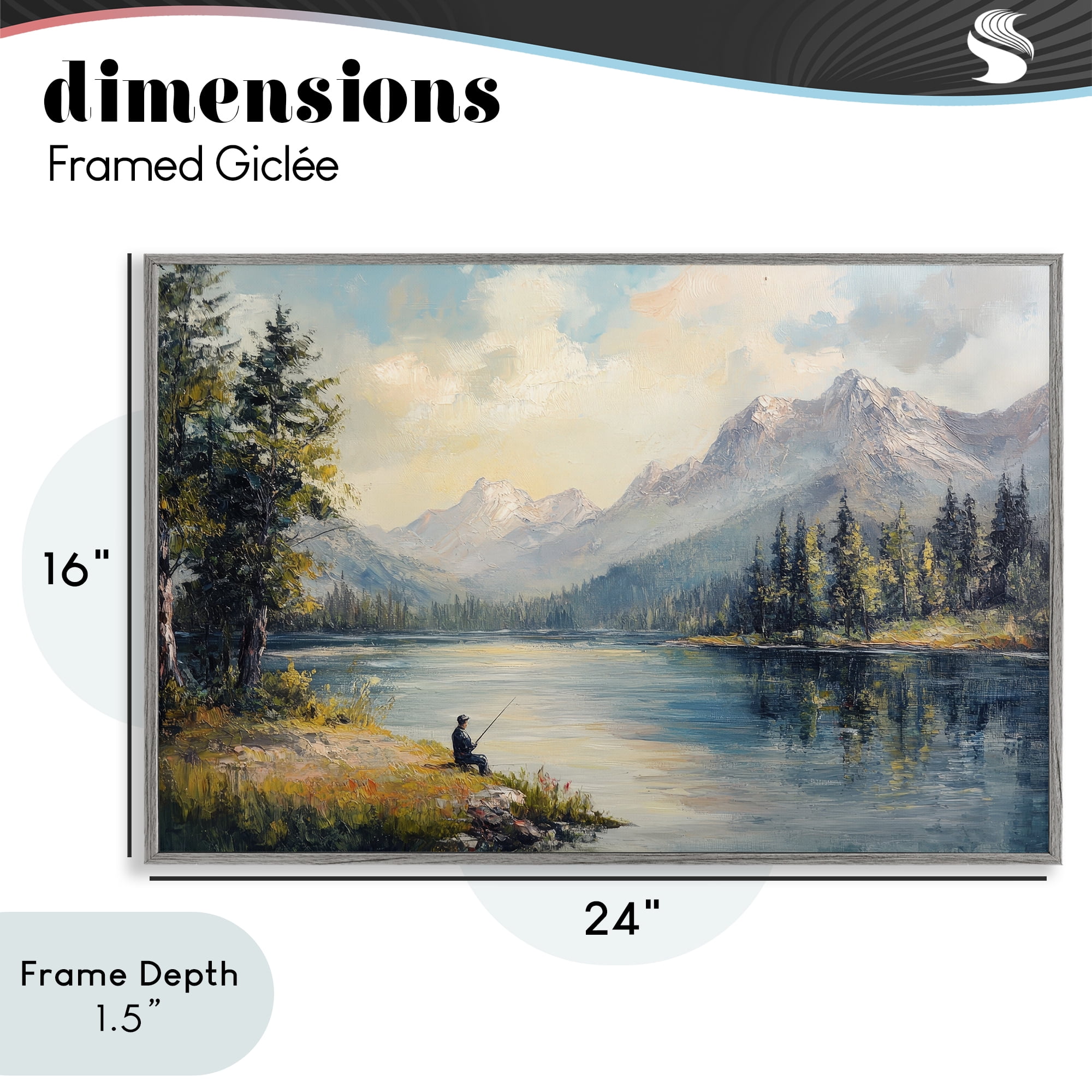 Stupell Industries Secret Fishing Spot Gray Framed Giclee Art, design by Petal Prints Design