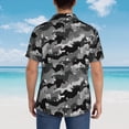 thumbnail image 6 of Xecao Horse Silhouette print Hawaiian shirt - a stylish short-sleeve button-down for men, perfect for casual beach and tropical outings., 6 of 9