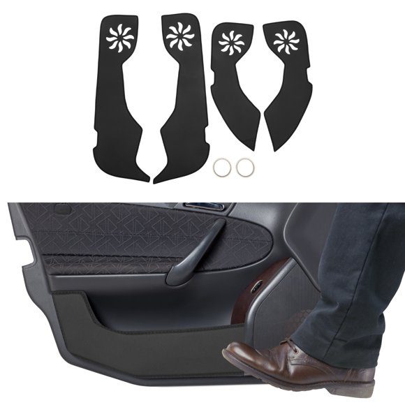 Unique Bargains Leather Car Door Anti Kick Pad Sticker for Volkswagen Passat 2019 Door Side Edge Guard Protector Interior Accessories Black 1 Set