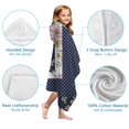thumbnail image 7 of Pioneer Flower Floral Print Pattern Hooded Bath Towel，60"x35" for Ages 3 To 12 Kids, Quick Dry Lightweight Soft Microfiber Hood Beach Towel Cover Up for Kids, 7 of 7