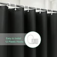 thumbnail image 5 of Inosoo Solid Black PEVA Shower Curtain Liner, 72"x 72" Heavy Duty Waterproof Shower Liner for Bathroom, Mold and Mildew Resistant, 5 of 7