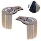thumbnail image 2 of 1 par de borlas con cadena de eslabones Charreteras Hombreras Insignia Flecos de metal, 2 of 5