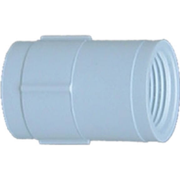 Pipe Fitting, Pvc Threaded Coupling, 1" Fip, Genova, 30128
