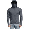 thumbnail image 6 of Blmnix Baggy Men T Shirts Fishing Shirts Zip-Up Sun Shirt T Shirt Gray Hooded Long Sleeve Casual Shirts for Men,M, 6 of 6