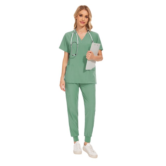 Ropa de trabajo informal de verano para mujer, doctora, clínica de belleza, enfermera, pantalones de manga corta, traje esmerilado
