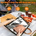 thumbnail image 2 of Mibote BBQ Blanket for Resting Meat, BBQ Brisket Blanket Meat for Smoking, Grilling Insulated Resting Bag with Wide Mouth for Large Brisket/Turkey(Regular 21in), 2 of 8