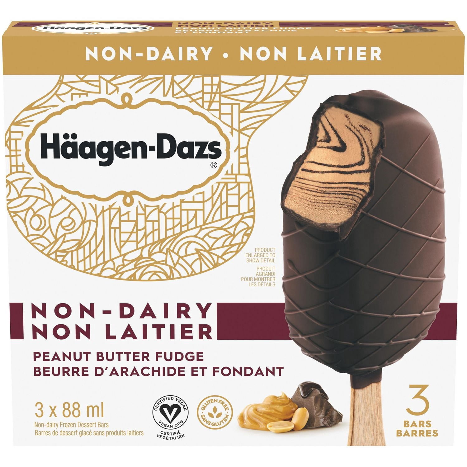 HAAGEN-DAZS Non-Dairy Peanut Butter Fudge Bars