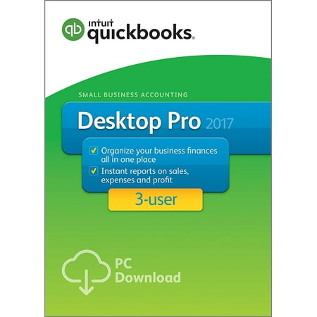 Design Pro Software - QuickBooks Desktop Pro 2017 Small Business Accounting Software - 3-User