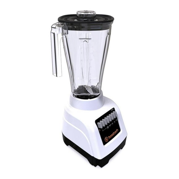 Licuadora Bosstech 750 watts 10 velocidades con Vaso de plastico de 2 lts Blanco