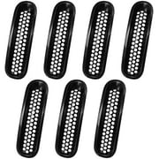 Black Clip-in Front Grill Grille Mesh Inserts Replacement for Jeep JK Wrangler & Wrangler Unlimited 2007-2015 (7 Pack)