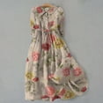 thumbnail image 1 of WILLBEST Vestidos de Algodon para Mujer, Estilo Coreano, con Cordones, Cintura Definida, Camisa, Vestido Midi de Verano, Media Manga, Vestido de Línea A A La Moda 374 Mediana​​, 1 of 2