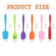 thumbnail image 2 of Set of 6, Food Grade Silicone Spatulas, Rubber Spatulas Heat Resistant, Seamless One Piece Design - blue, 2 of 6