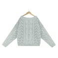 thumbnail image 7 of RMGVDSD Sweaters For Women Off Shoulder Tops Long Sleeve Knit Shirt Pullover Sweater Jumper Tops Casual Warm Sweater Solid Color Fashion Basic Sweater Tops /Grey, 7 of 7