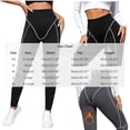 thumbnail image 4 of HVOBTTY Women's Long Leggings Slim Leg Cut Fleece Lined High Waist Hip Lifting Feature for Yoga and Daily Matching Pants, 4 of 4