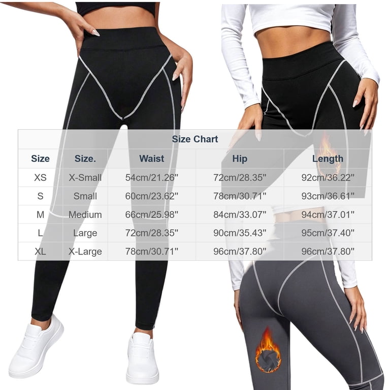 Tranfacy Ladies Solid Brushed Yoga Full Length Leggings High Waist Hip ...