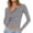Gray, variant on Long Sleeve Shirts for Women Backless Striped Crop Tops Y2K Boat Neck T Shirt Trendy Slim Fit Going Out Clothes S-2XL