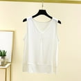 thumbnail image 2 of AKOEE Modal Cotton Tank Tops Soft Pajama Sleep Tees for Women with Pleats Solid Sleeveless Base Undershirt (XL, White 01), 2 of 6