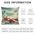 thumbnail image 5 of COMIO Nautical Coastal Decor Pillow Covers Starfish/Seashell/Sand/Conch/Beach House Decorative Cushion Covers Sea Theme Home Decorative Pillowcases(Starfish), 5 of 5