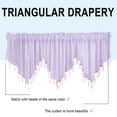 thumbnail image 4 of Kumdkd Purple Sheer Beaded Valance Curtains for Kitchen Windows 3 Pieces, Rod Pocket Triangle Sheer Curtain Valances Boho Tassels Window Valances for Bedroom Bathroom, Each W51 x L24, 4 of 4