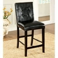 thumbnail image 2 of Furniture of America Kesler Faux Leather Counter Chair in Black (Set of 2), 2 of 5