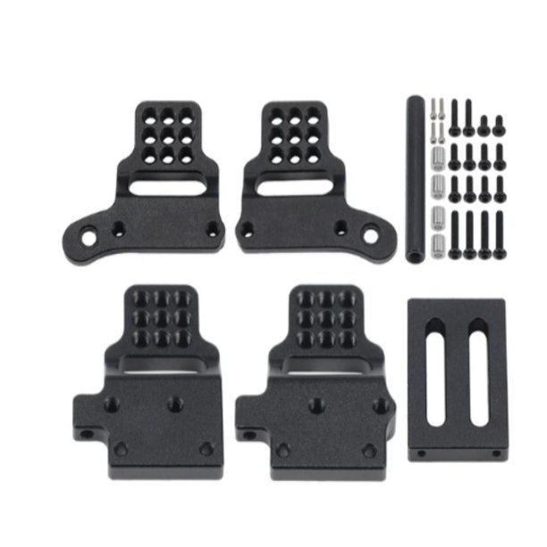 Soporte amortiguador RC Bewildely 1/18 aleación de aluminio para Trx4m Negro