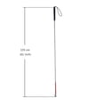 thumbnail image 2 of Bastón plegable de aluminio blanco para personas ciegas y con discapacidad visual (6 secciones plegables) (155 cm (61 pulgadas), mango negro), 2 of 5