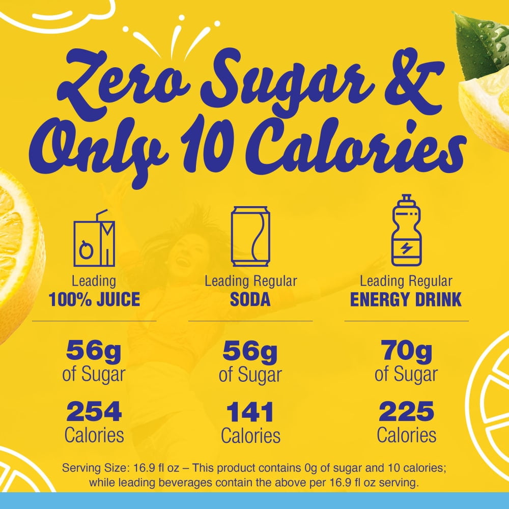 Crystal Light Zero Sugar Lemonade Drink Mix Packets 30 ct - 3 Pack