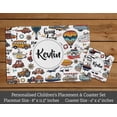 thumbnail image 2 of Printtoo Personalized Placemat & Coaster Set For Kids Toddlers,Birthday Gift For Boys,Gift For Girls,Space-8x11.5 Inch, 2 of 5