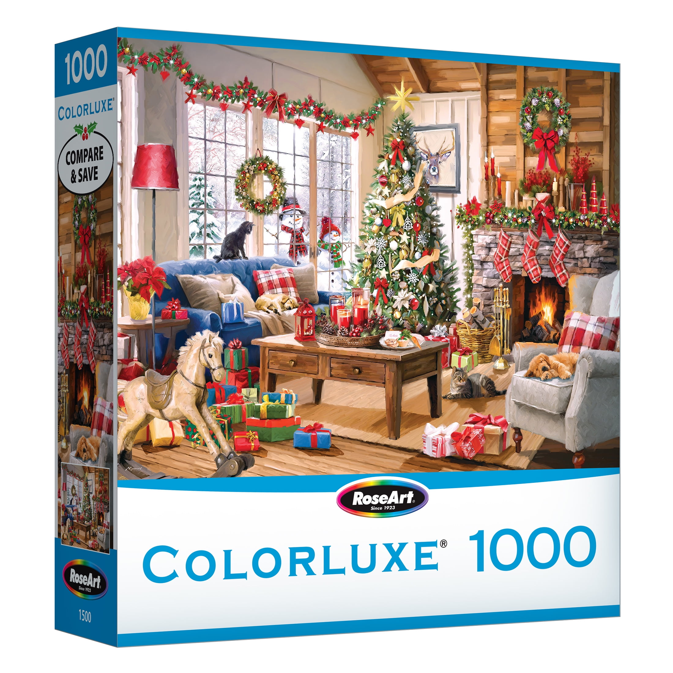 RoseArt - Colorluxe 1000 pièces -Noël douillet - Puzzle à emboîter pour adultes