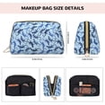 thumbnail image 2 of Exotic Cute Gecko Lizard Blue Makeup Bag, Large Capacity Travel Cosmetic Bag for Women Girls- Travel Toiletry Bag Leather Portable Waterproof Makeup Case Organizer with Handle, 2 of 4