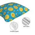 thumbnail image 4 of Throw Pillow Covers, Bee sunflower Soft Square Pillow Cases with Invisible Zipper for Couch Bed Sofa, Farmhouse Fall Home Decor 16"x16", 4 of 7