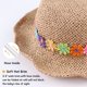 thumbnail image 5 of Baby Girl Straw Hat 3-6 Years Girls Summer Beach Hats with Bowknot Sun Protection Hats for Kids, 5 of 5