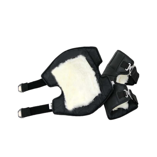 Kenally 1 par de rodilleras para hombre y mujer, rodilleras cálidas para invierno frío, Protector de piernas para bicicletas, Scooter, motocicleta y Gafas de moto Cuero Kenally VI018165-01