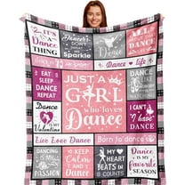 Dance Recital Gifts for Girls Blanket 60"x50", Dancer Gifts, Gifts for Dancers, Ballet Gifts for Girls 8-12, Dancing Stuff/Accessories, Dance Competition Must Haves Soft Warm Throw