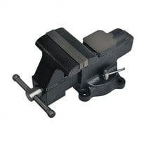 6 in. Forged Steel Bench Vise with Swivel Base, Black