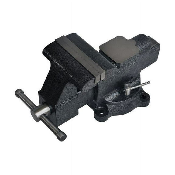 6 in. Forged Steel Bench Vise with Swivel Base, Black