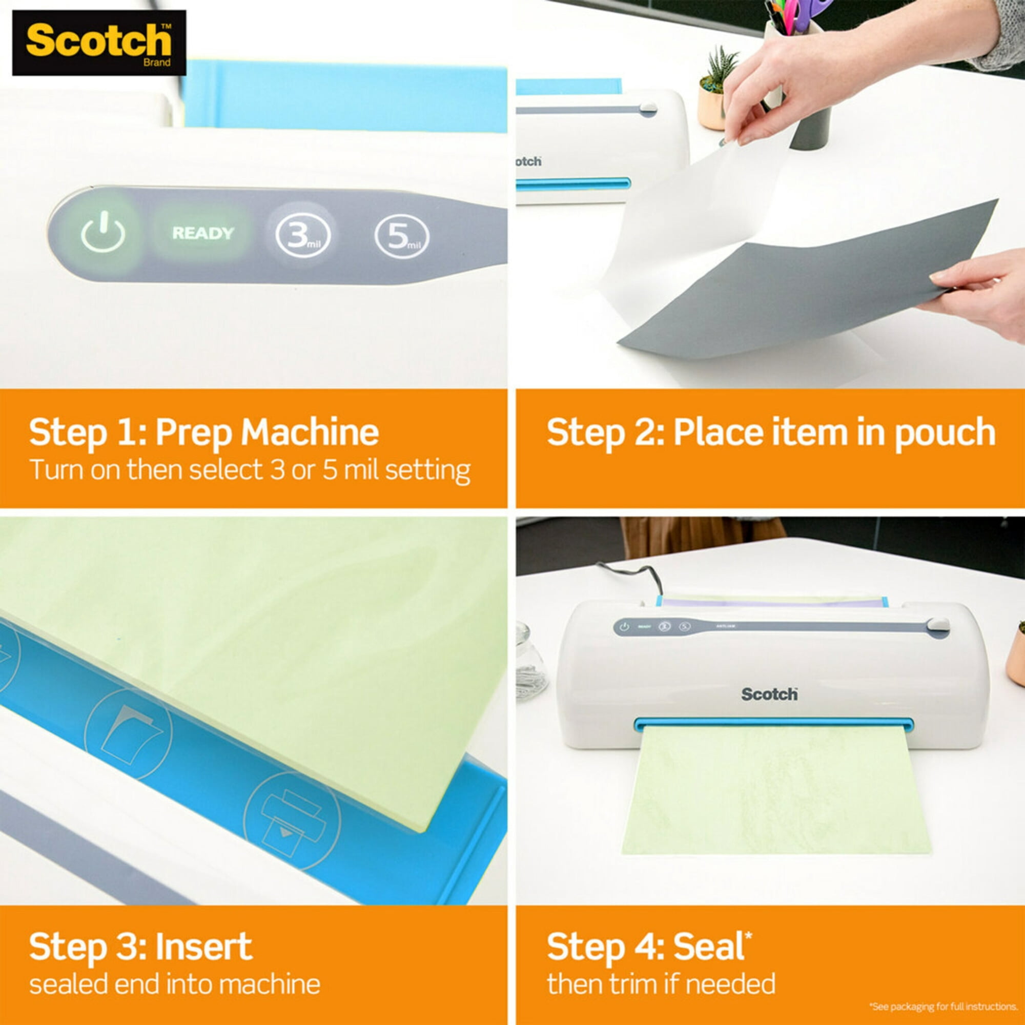 Scotch DL951 Refill for LS950 5.6 mil. 8.5 in. x 100 ft. Heat-Free Laminating Machines - Gloss Clear