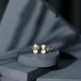 thumbnail image 6 of Rosec Jewels Freshwater Pearl Snowman Stud Earrings for Women - 8.50 CT - AAA Quality, 14K Yellow Gold, 6 of 8