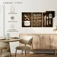 thumbnail image 5 of Elephant Stock Bless The Food Wall Sign Wall Art - Horizontal Multi Panel Canvas - Kitchen Wall Decor - Wall Signs Multi Panel - White And Brown Decor - 62" x 30", 5 of 8