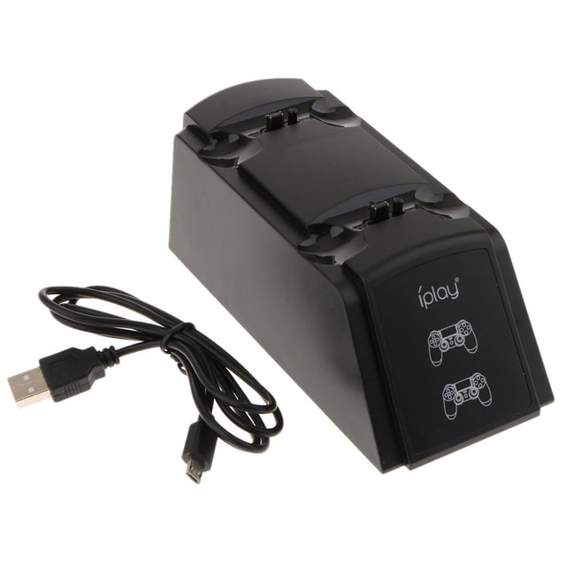 Base de Estación de de Carga de USB Dual con Indicador LED Negro, Repuesto de Reempzo Baoblaze Base de carga del controlador