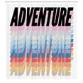 thumbnail image 2 of Adventure Shower Curtain, Colorful Illustration of Retro Inspired Nested Lettering Modern Calligraphy, Fabric Bathroom Set with Hooks, 69W X 84L Inches Extra Long, Multicolor, by Ambesonne, 2 of 2