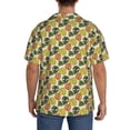 thumbnail image 3 of Pofeuu Monstera Leaves Print Mens Casual Short Sleeve Shirts Beach Summer Spread Collar Pocket Tops Men's Casual Short-sleeved Shirt-4X-Large, 3 of 5