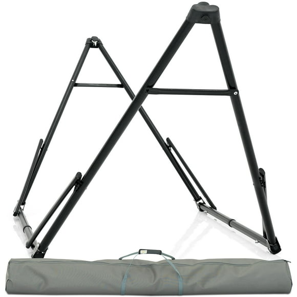 Tranquillo Unity Adjustable Hammock Stand, Collapsible Camping Hammock and Stand, 800 lbs Capacity Steel Double Hammock Stand for 2 Persons (Steel Frame - Black)