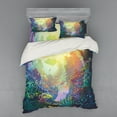 thumbnail image 2 of Ambesonne Ocean Bedding Set 3 Pcs, Coral Reef Aquarium Art, Twin, Turquoise Yellow Pink, 2 of 3
