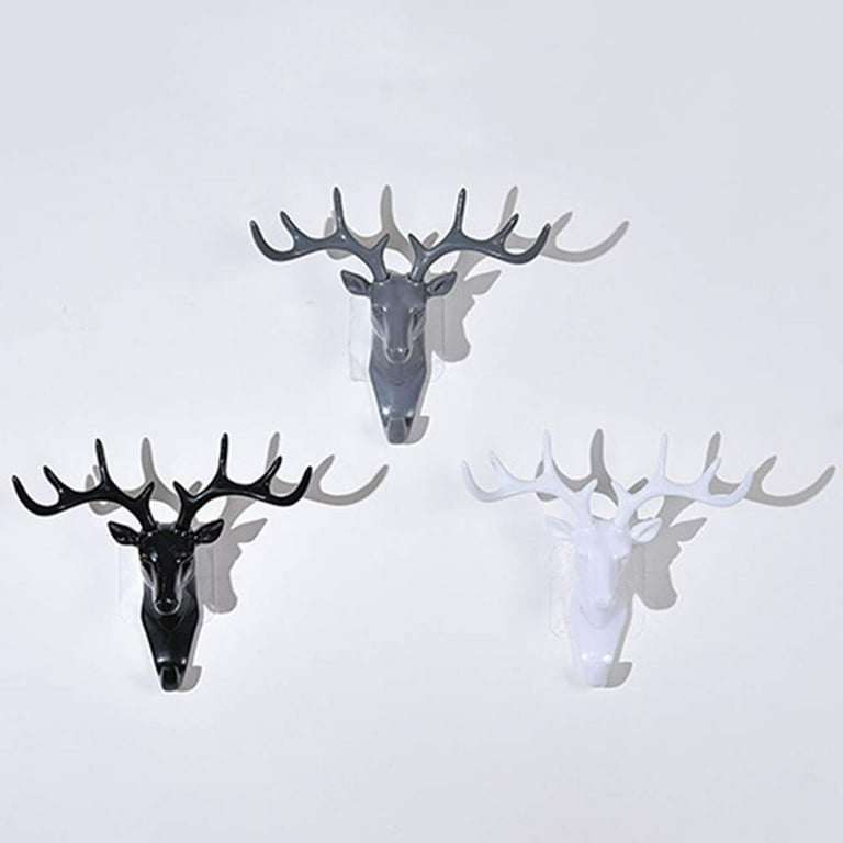 Animal Wall Hooks Deer Head Clothes Hook Decorative Hooks for Hanging  Things Vintage Hooks for Hanging (Coffee-4Pack)