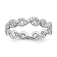 thumbnail image 2 of 14k White Gold Round Diamond Eternity Wedding Band Infinity Ring Size 7.5 - 0.85 Ct., 2 of 6