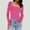 Hot Pink, variant on Vinsonshop Women's Long Sleeve Basic Tops Square Neck Slim Fit Casual Tee Everyday Wear Fall Clothes Hot Pink XL