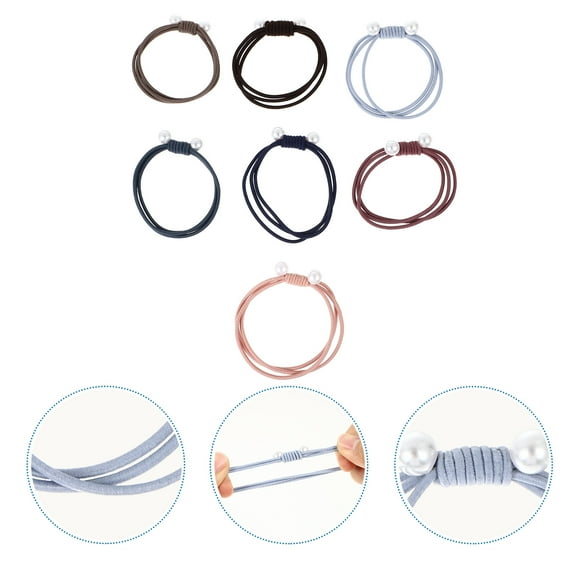 NICEXMAS 40pcs Ponytail Holders Assorted Color Polyester for Women