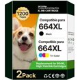 thumbnail image 1 of TECKKIN Cartucho de Tinta Compatible para HP 664 664XL Compatible con HP Deskjet Ink Advantage 1115 2135 3635 2675 3635 3735 3775 3835 4535 4675 5275 (1 Negro 1 Color), 1 of 6
