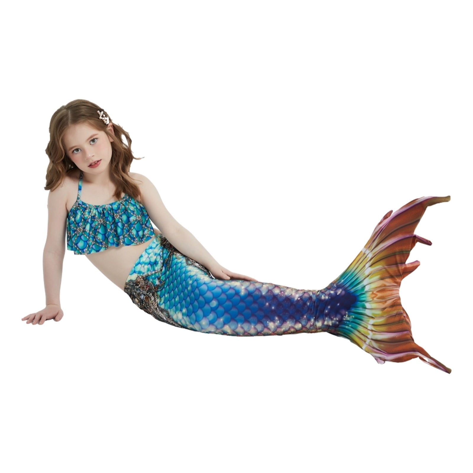 Maillots De Bain Pour Filles Enfants Cosplay Fish Queue Set